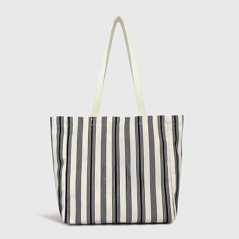#288 Women's new Joker large capacity striped shoulder handbag