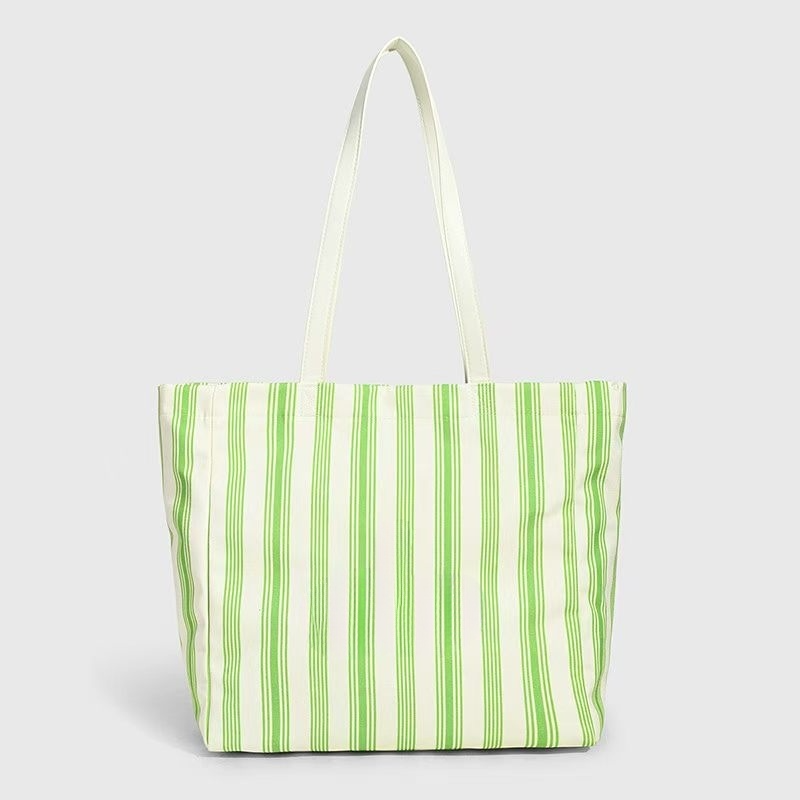 #288 Women's new Joker large capacity striped shoulder handbag