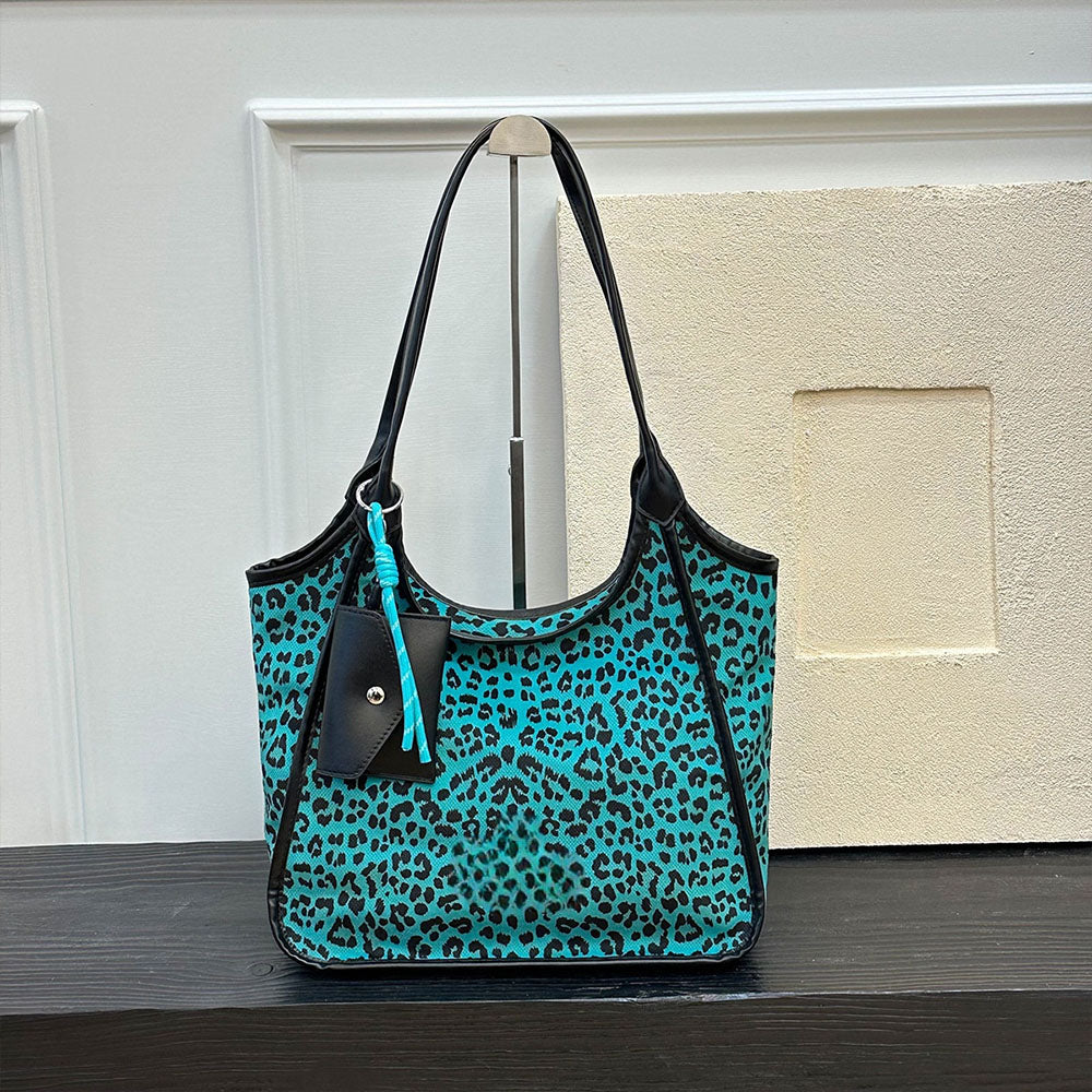 #258 women's new underarm bag shoulder bag portable Leopard print bag
